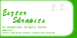 eszter skrapits business card